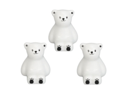 Conjunto de 3 porta-lápis para nail art, formato de ursinho fofo, antiderrapante, multifuncional.