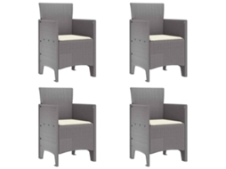 Maison Exclusive - Cadeira De Jardim 4 Unid. Cinzento-claro Polipropileno