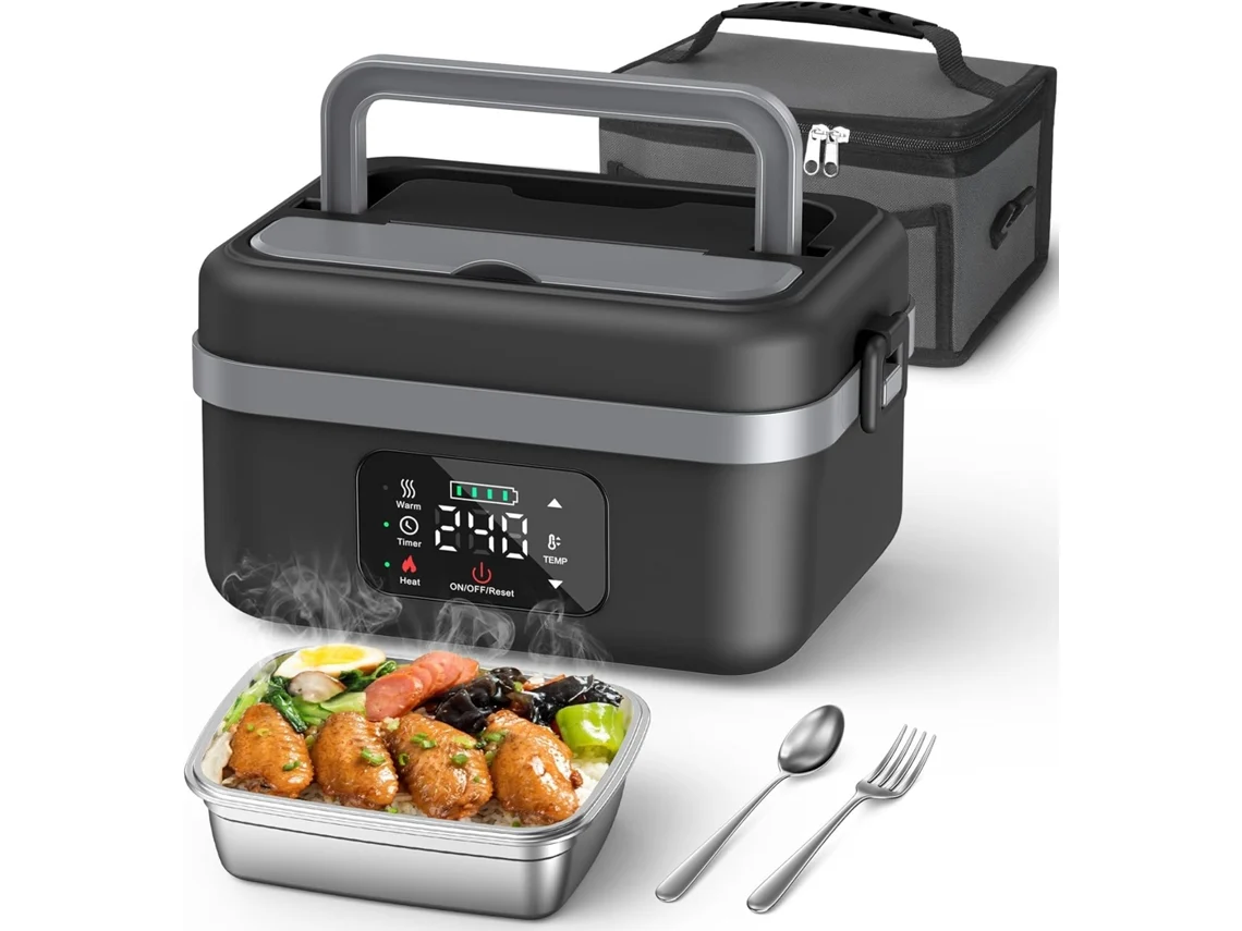 Lancheira Elétrica Sem Fio Para Adultos, 16000mah, Recarregável, Autoaquecimento, Com Temporizador, 1l/34oz Bolsa Térmica Para Escritório, Ca Viewleaf