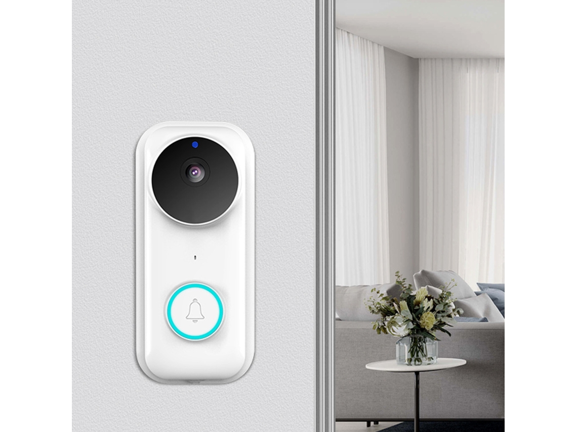 Campainha Sem Fio Com Câmera Wi Fi, Visão Noturna, Áudio Bidirecional Para Monitoramento De Aplicativo Tuya, Campainha Visual Slowmoose