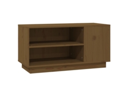 Tv Cabinet, Tv Cabinets Vidaxl Marrom Madeira De Pinho (n/a)