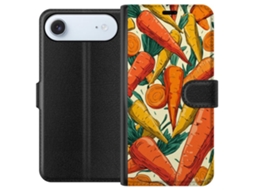 Capa Carteira Compatível Com Apple Iphone Air. Estampa Vibrante Com Cenouras Em Diferentes Cores, Com Um Toque Artesanal E Estilo Divertido.