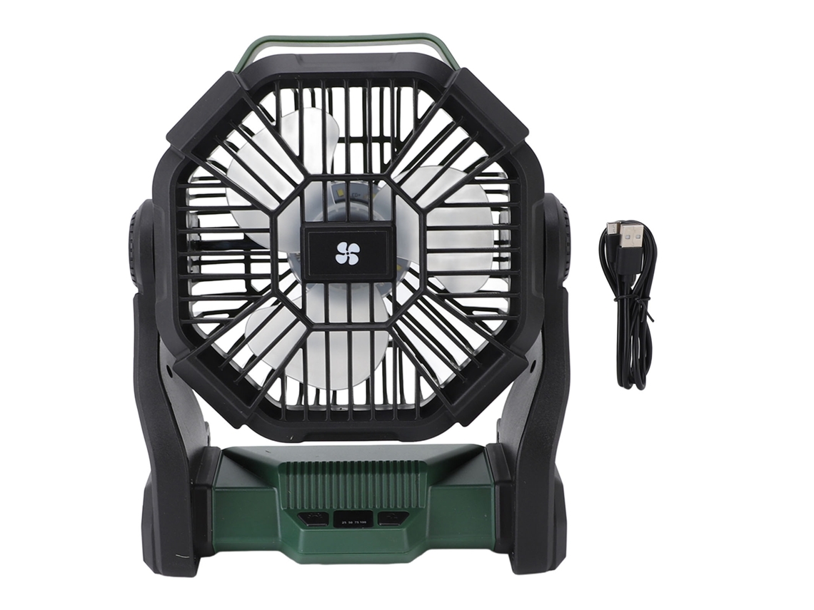 Ventilador de Camping Usb Recarregável com Lanterna Led