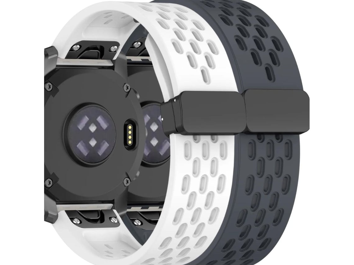 Pack 2X Bracelete Snapflow para Garmin D2 Delta Branco e Cinzento VEANXIN