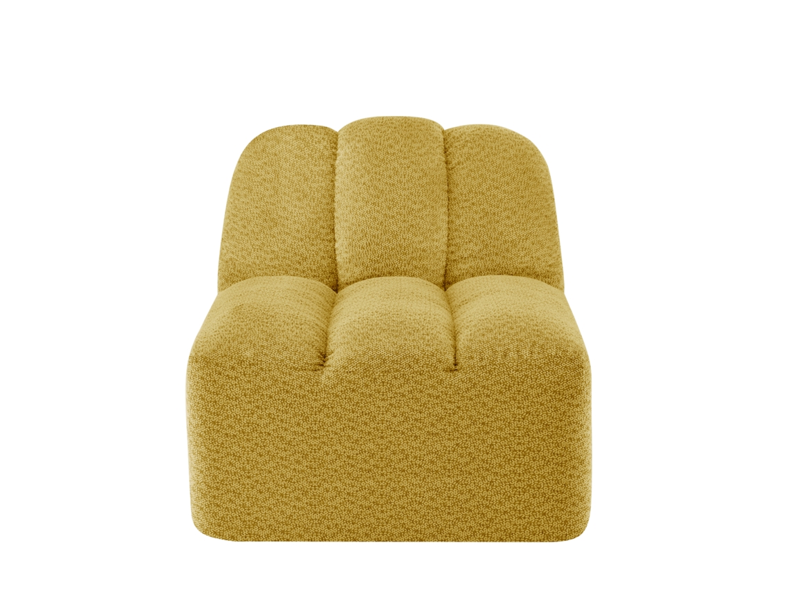 Sofá Sem Braços Brravo Em Lã Granulada - Amarelo