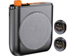 Amplificador De Microfone Sem Fio, Amplificador De Voz Com Clipe Magnético (preto)