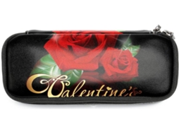 Estojo grande para lápis com estampa de rosas ou Dia dos Namorados, organizador de maquiagem, ideal para a escola.