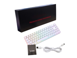 Teclado Gamer LAXISCREED com 68 Teclas, Membrana, Iluminação RGB Retroiluminada, Teclas Bilíngues Russo/Inglês