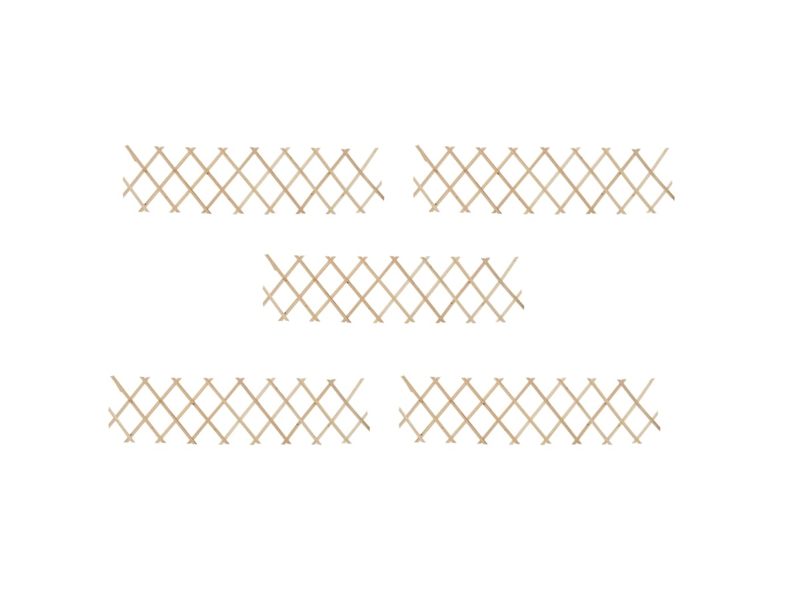 Vidaxl Cercas Em Treliça 5 Pcs 180x30 Cm Madeira De Abeto