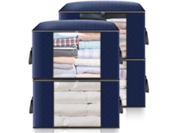 Conjunto De 4 Sacos Organizadores Para Debaixo Da Cama, Sacos De Para Edredons, Cobertores, Travesseiros, Brinquedos, Roupas E Jaquetas