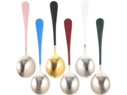 Conjunto De 6 Colheres De Sopa Em Aço Inoxidável Para Cozinha, Design Elegante E Leve