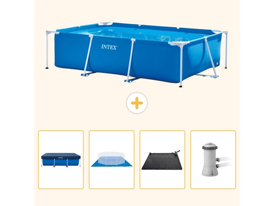 Intex Piscina Com Estrutura Retangular - 300x200x75 Cm - 5-peças S40