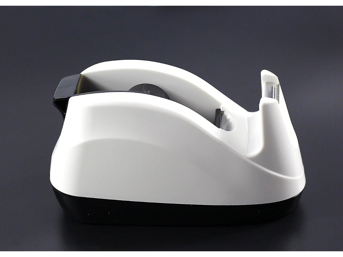 Dispensador De Fita Adesiva Mesa Com Base Pesada E Antiderrapante, Para Uso Uma Só Mão (branco)