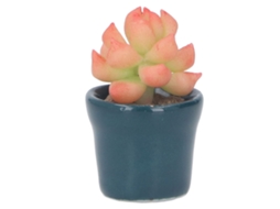 Ats miniatura de Suculenta em Argila em Escala 1:12, Vasinho Falso para Casa de Bonecas, Decoração de Planta Artificial