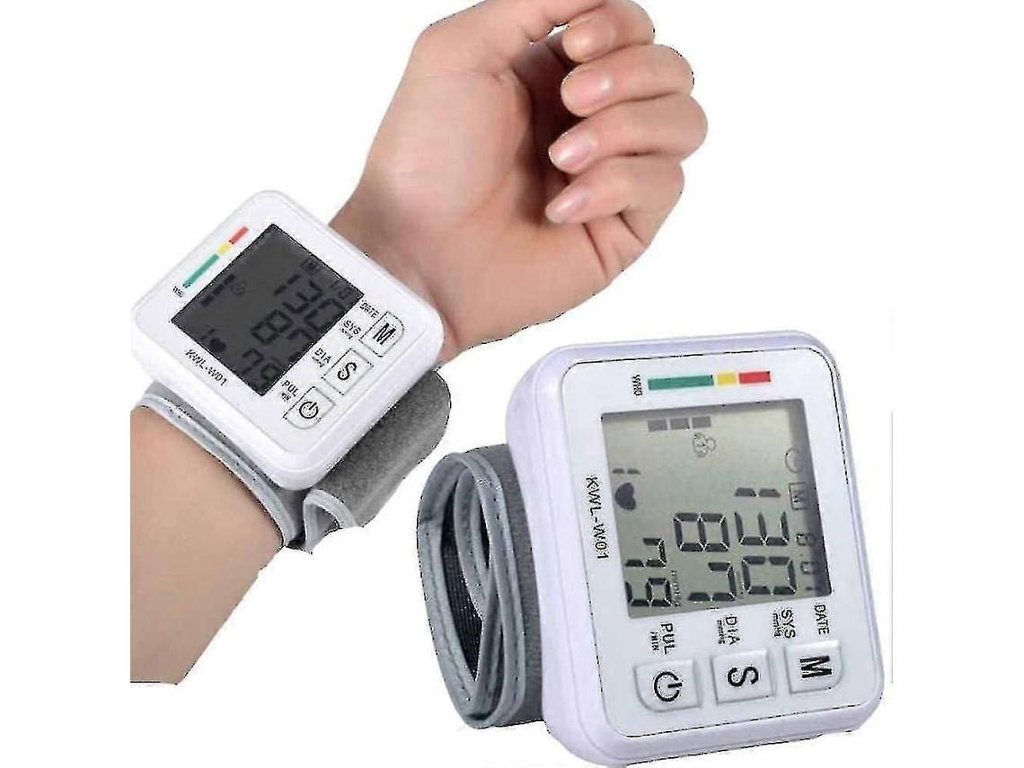 Manguito De Pulso Ajustável Monitor De Pressão Arterial Automático Com Estojo Portátil