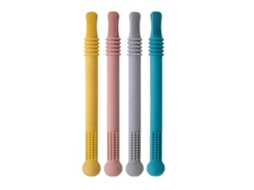 Mali tubos de Chupeta Ocos Silicone para Bebê Brinquedo de Dentição com 3 Dentes de Massagem