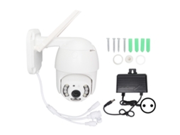 Câmera Ip Sem Fio Externa 3mp Ip66 360° Luz Dupla Monitor Remoto Apoio De Parede