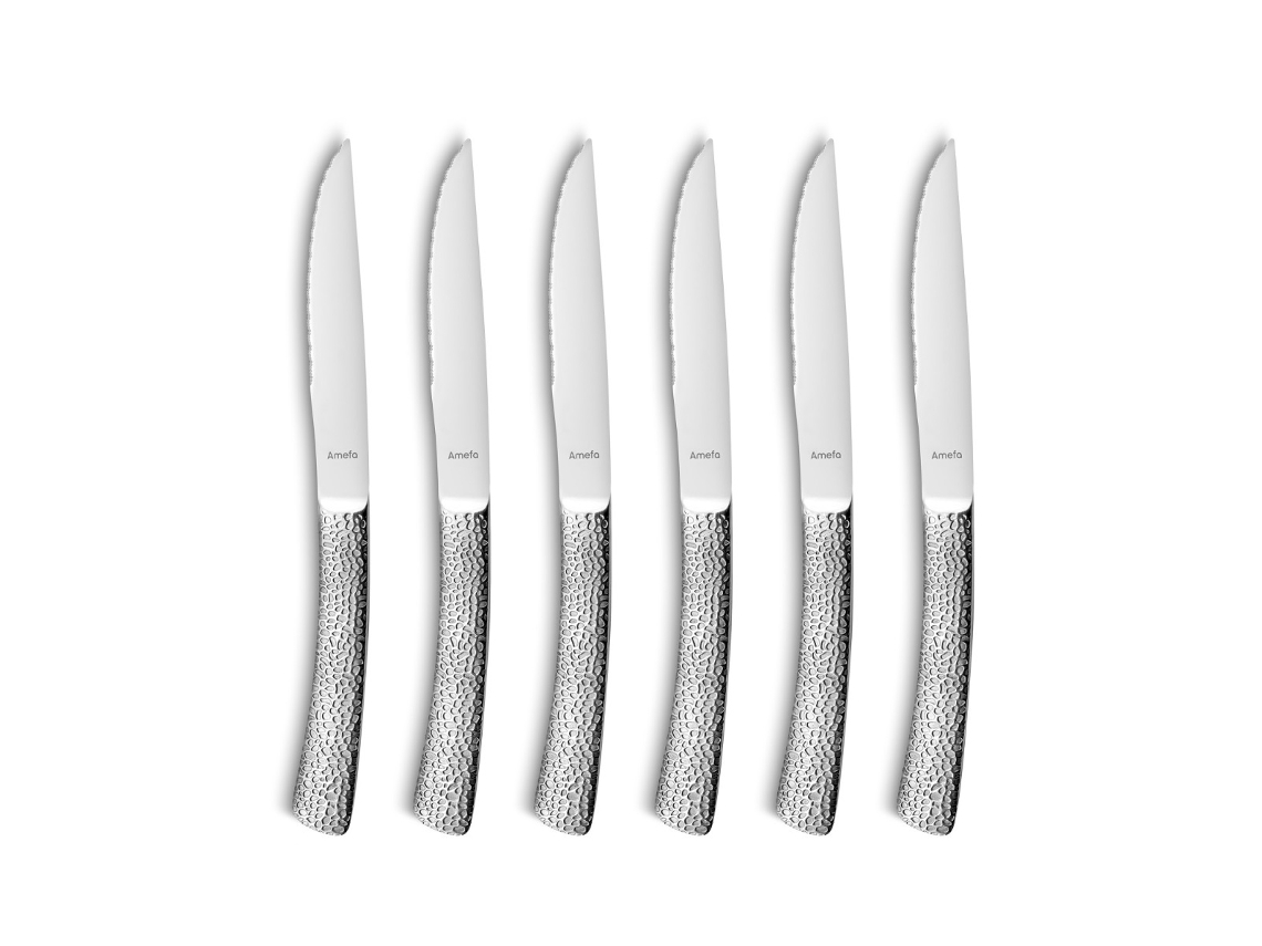 Conjunto De 6 Facas De Bife - 246523mb02sk9 - Amefa