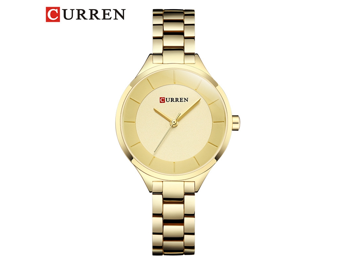 Relógio De Quartzo Feminino Com Mostrador Pequeno (dourado), À Prova D'água, Para Uso Casual.