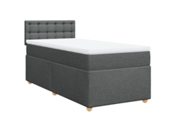 Cama com Molas/colchão 90x190 Cm Tecido Cinza escuro MAISON EXCLUSIVE