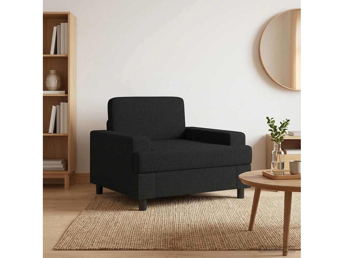 Vidaxl Poltrona Preto Tecido