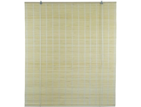 Cortina de Rolo SOLAGUA de Bambu para Janela e Porta Inclui Acessórios 150X225Cm Natural