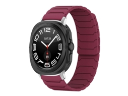 Bracelete Silicone Magnético Vinho Tinto para Samsung Galaxy Watch Ultra XIAOMOYU (47mm)