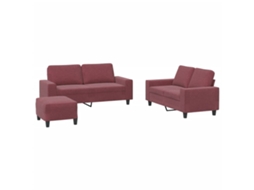 Sofa Set, Sofa Sets Vidaxl Vermelho Tecido (n/a)