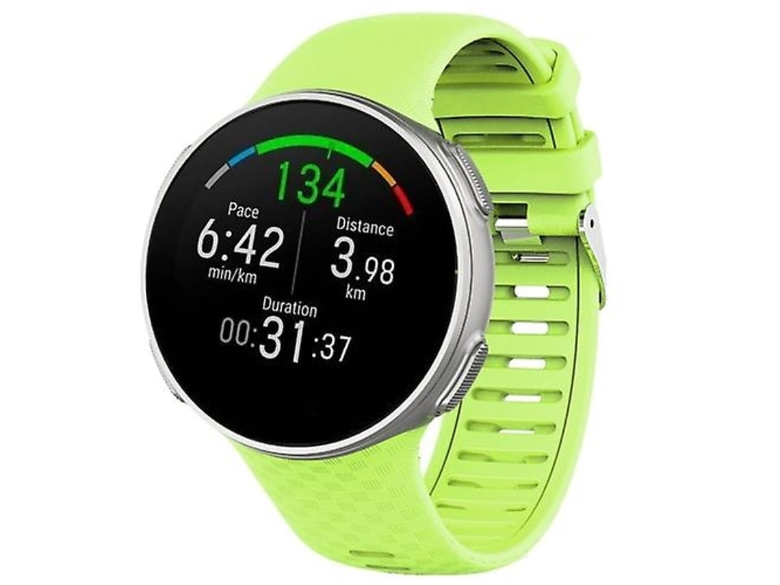 Lurelia Pulseira De Silicone Verde, Compatível Com Relógio Polar Vantage V, Acabamento Moderno
