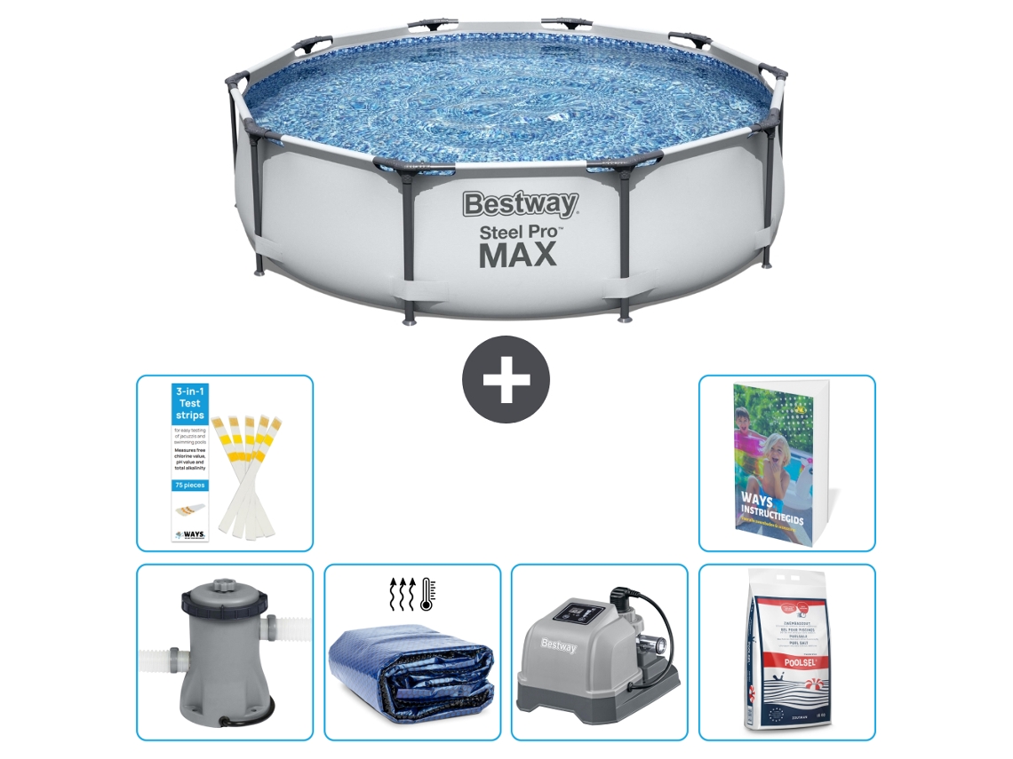 Piscina Bestway Steel Pro Max Redonda 305x76 Cm 5 peças S329 BESTWAY