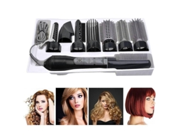 Secador de Cabelo Profissional 8 em 1 com Modelador de Cachos, Ideal para Viagens e Hotéis, com Pente Integrado. TAISHENGDA