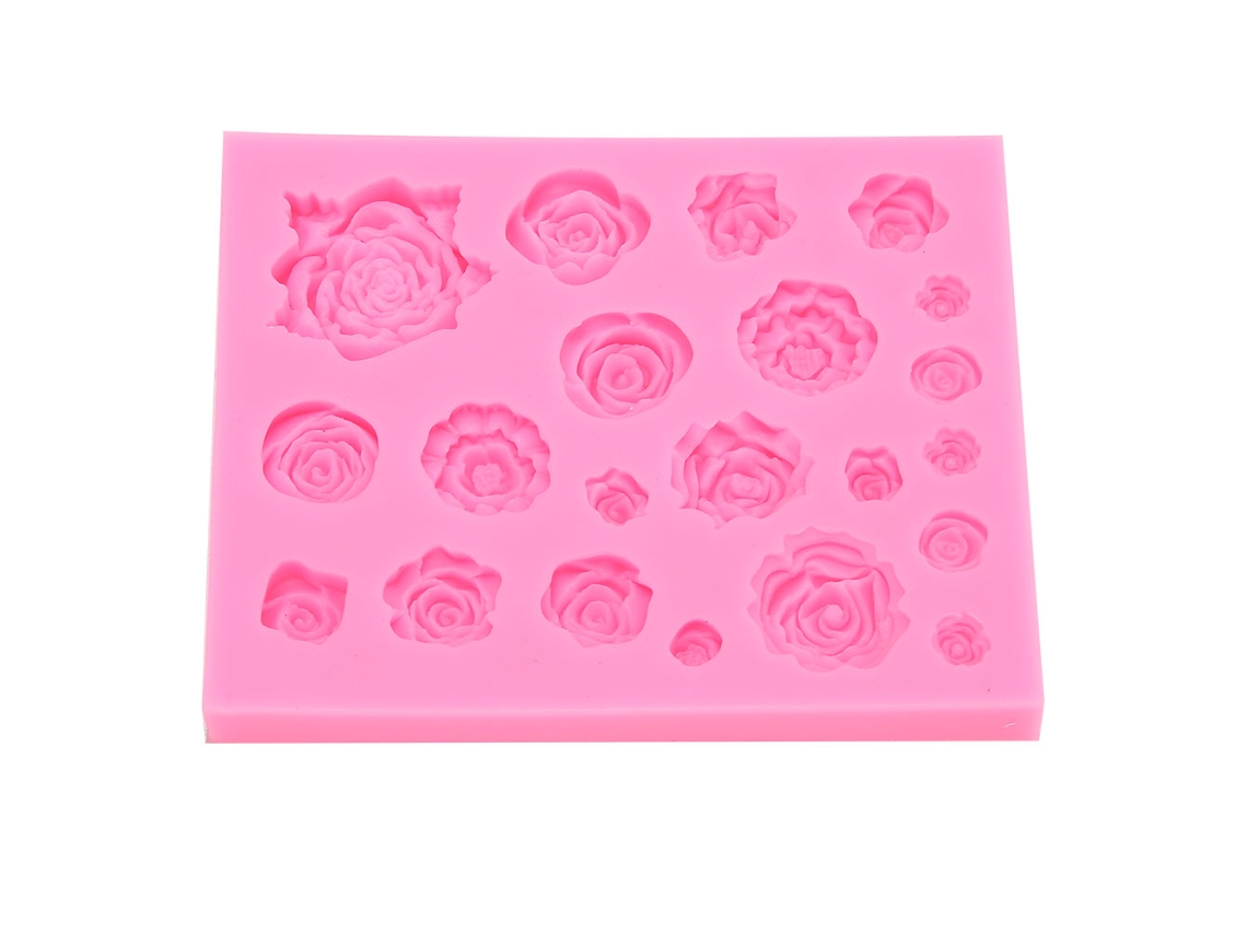 Molde De Silicona Flor De Rosa Para Chocolate Fondant Arcilla Manualidades Deco