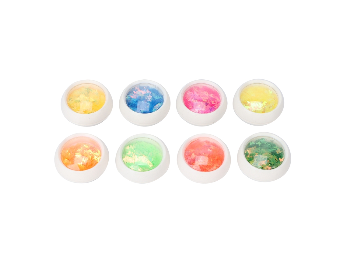 8 Caixas De Glitter E Laminas Holograficas Para Arte De Unhas Em Diy Manicure Decorativo