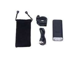 Lanterna de Bicicleta 5 LEDs Super Brilhante USB Recarregável para Ciclismo Rodovia e Montanha S/MARCA