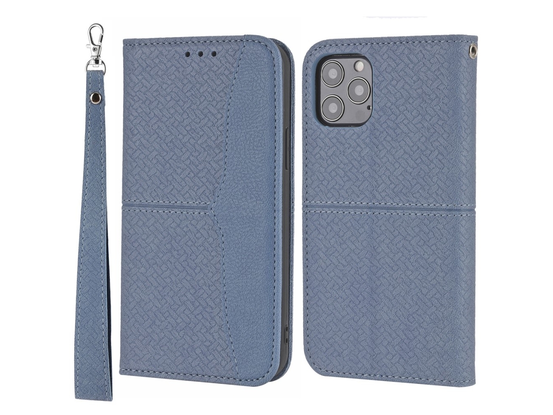 Capa Pega Para Iphone 15 Pro Pele Sintética Cinzento