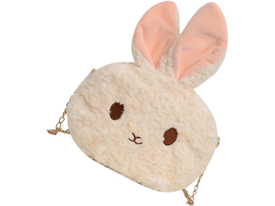 Bolsa De Ombro De Coelho De Pelúcia Macia, Elegante Bolsa Transversal Feminina, Design Fofo.