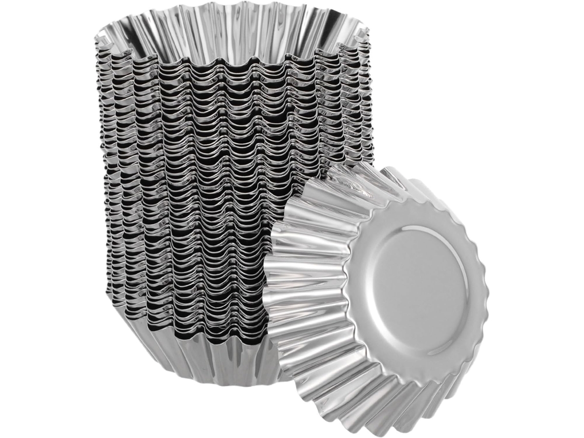 Conjunto De 50 Formas Redondas De Aço Inoxidável Alipis Para Tartelete