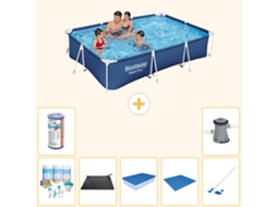 Bestway Piscina Bestway Steel Pro Retangular - 300x201x66 Cm - 8-peças S21545