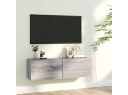 Vidaxl Móvel Parede Tv 100x30x30 Cm Derivados De Madeira Cinza Sonoma