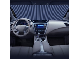 Protetor solar retrátil universal para para-brisa de carro, compatível com SUVs.