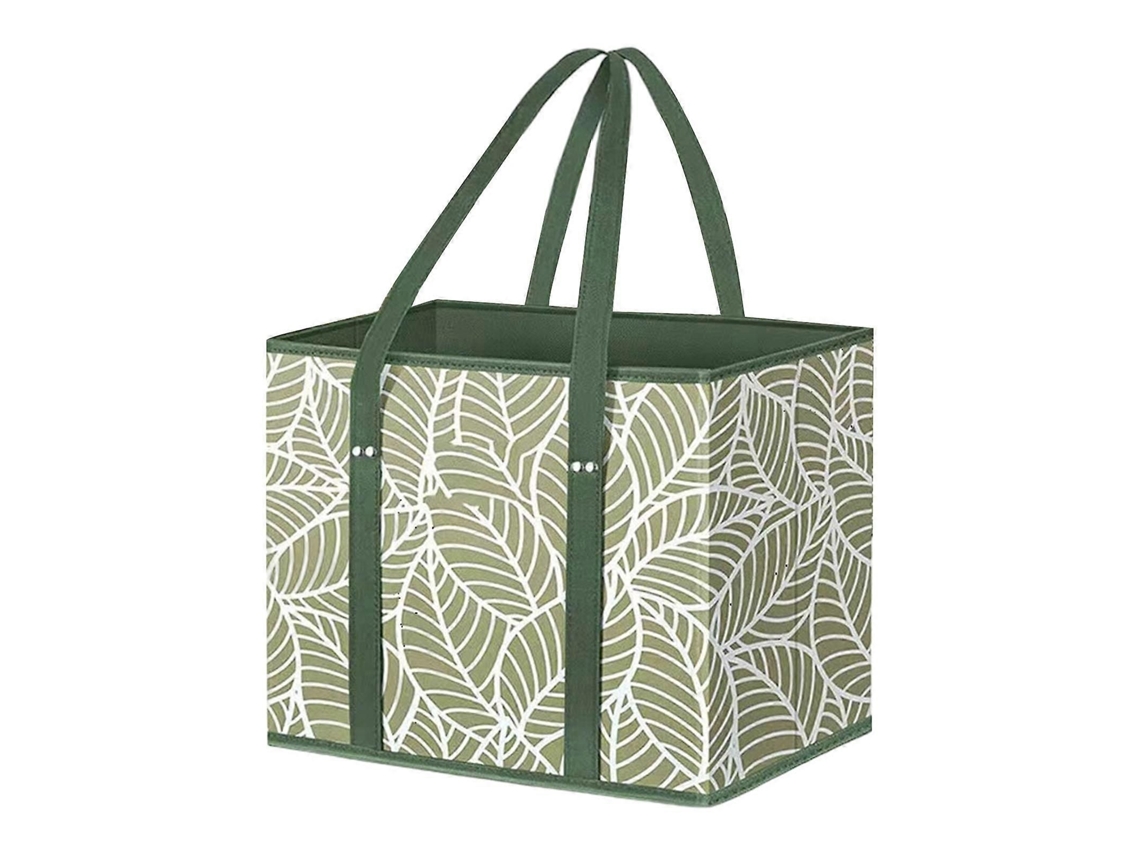 Sacola de Compras Dobrável com Fundo Reforçado, Cesta de Compras em Tnt para Supermercado, Atividades Ao Ar Livre, Multicolorida. GOKOCO
