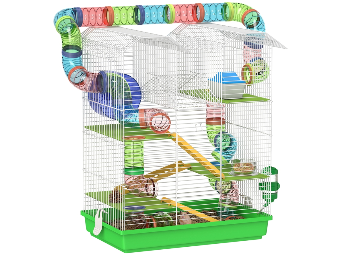Gaiola para Roedores E-TOWN, níveis variados, acessórios, 73x47x80cm