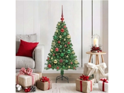 Vidaxl Árvore De Natal Artificial Verde 120 Cm Pvc, Aço E Plástico