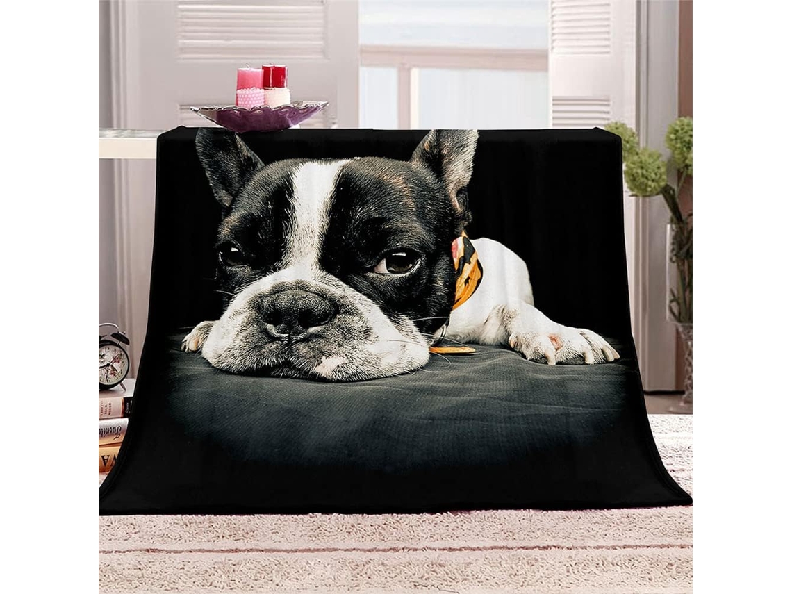Manta de Flanela Fansu Estampa 3d Cachorro Colcha Microfibra Macia e Fofa para o Inverno Ideal Cama Ou Sofá Ad