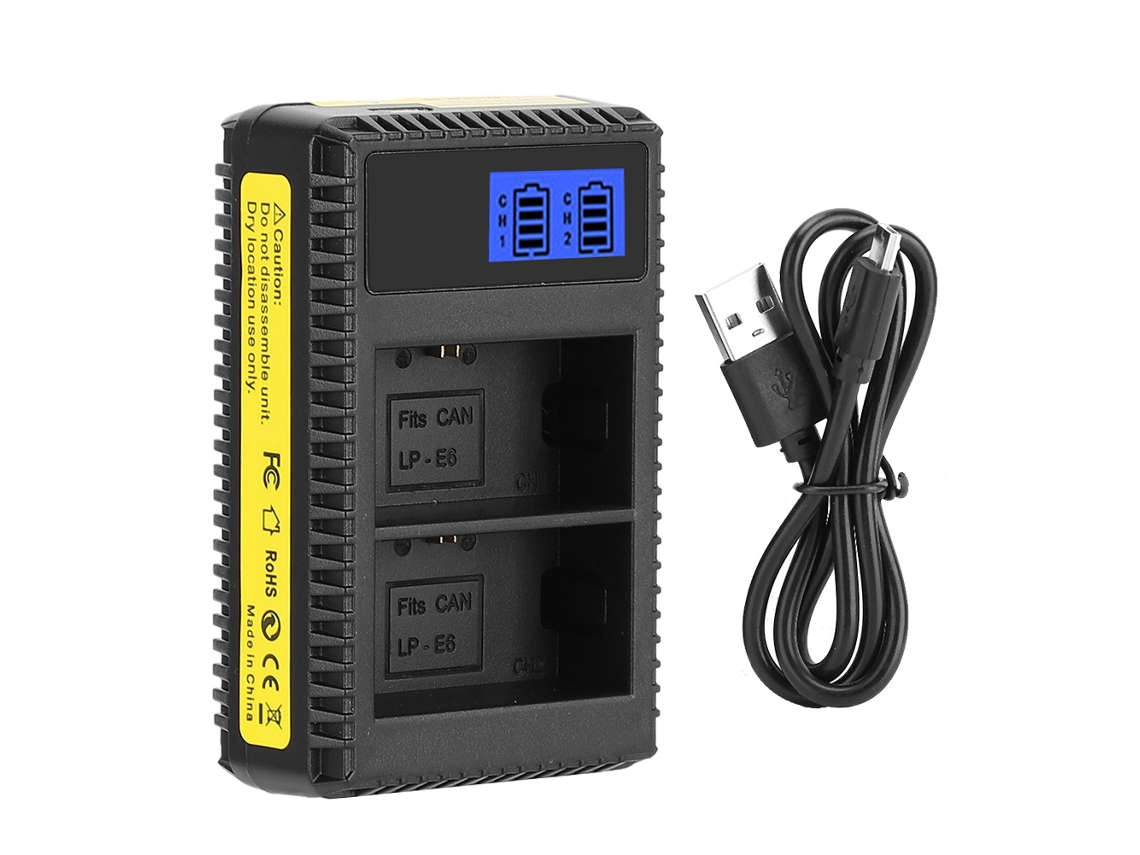 Carregador De Bateria Digital (display Lcd, Interface De Carregamento Usb)