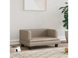 Vidaxl Cama 60x40x30 Cm Couro Artificial Cor Cappuccino