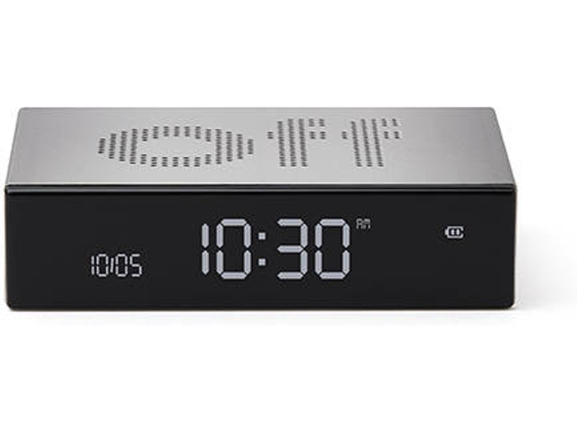 Rel gio Despertador LEXON Flip Premium Digital Cinzento