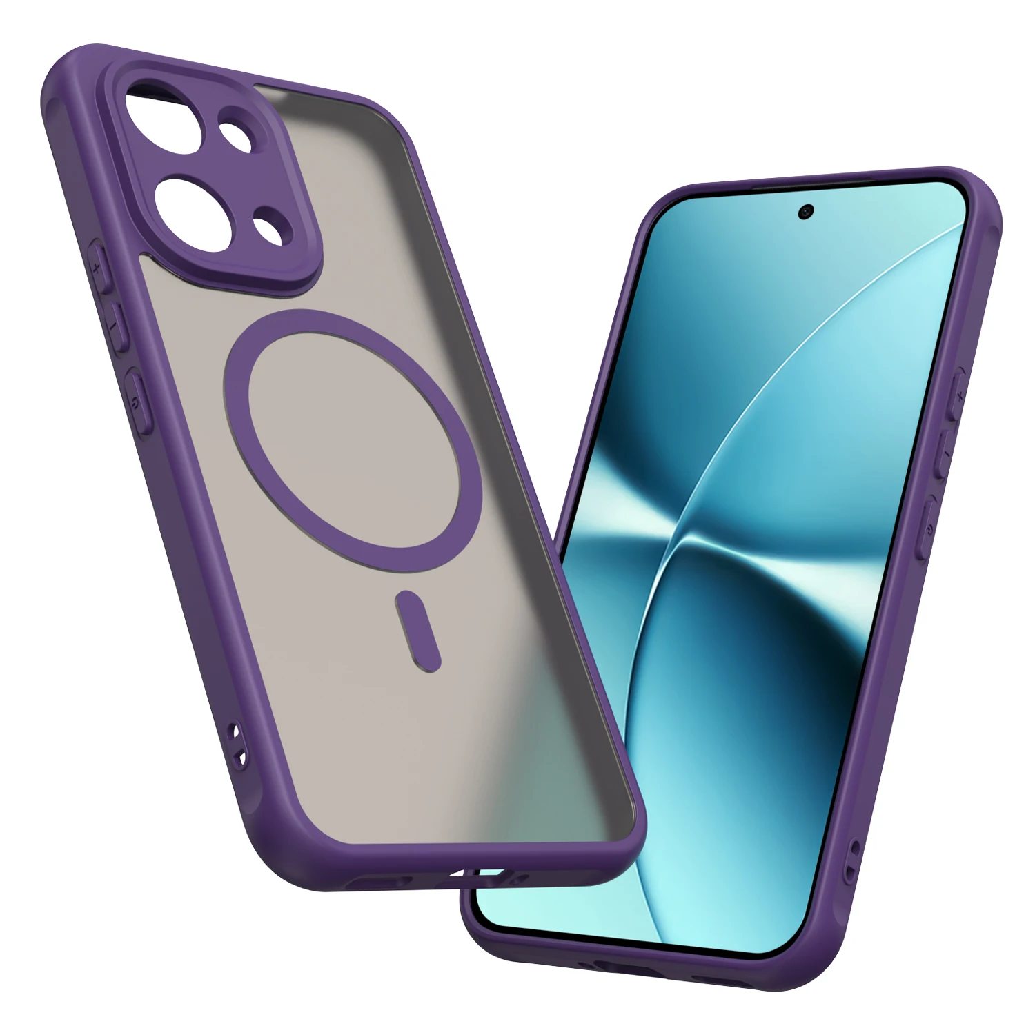 (roxo, Redmi Turbo 5 5g) Capa Fosca Para Celular, Compatível Com Carregamento Sem Fio Magsafe, Capa Protetora À Prova De Choque.