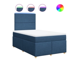 Box Spring Bed, Box Spring Beds Vidaxl Azul Tecido (120 X 190 Cm)