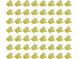 Pacote com 100 clipes de papel quadrados, transparentes e coloridos, para fotos, recibos, sacos de alimentos e lanches.